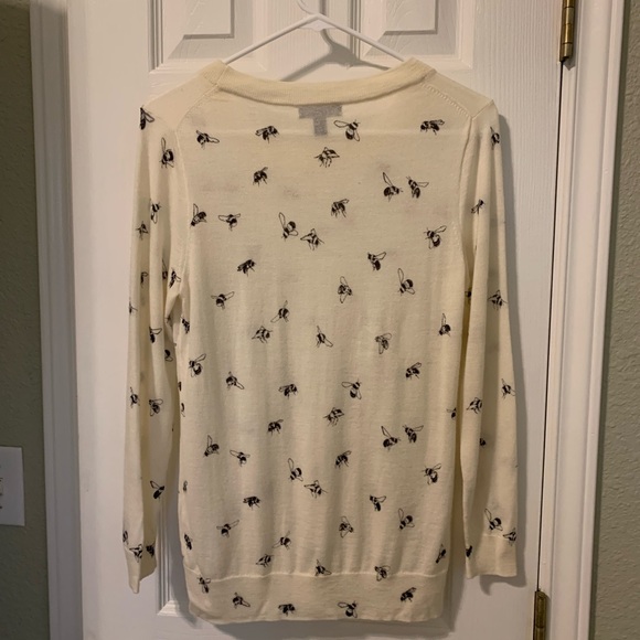 J. Crew Tippi Embellished Bee Print Wool Sweater SMALL - Picture 14 of 14